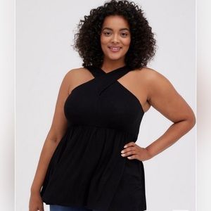 **NWT** TORRID Babydoll Super Soft Halter Tank-sz 2X
